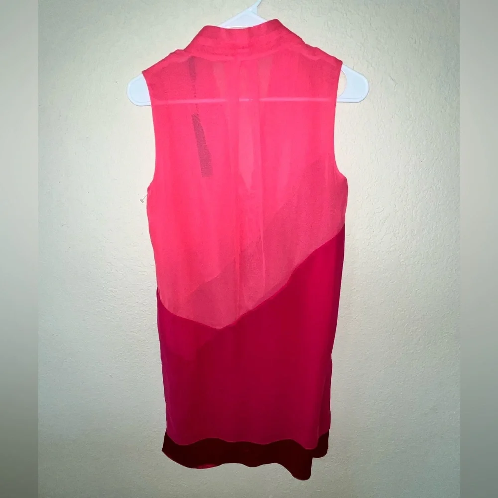 ELIE TAHARI DRESS PINK BRIA 100% SILK SLEEVELESS SIZE 2 NWT - Picture 3 of 10